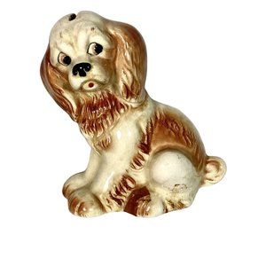 Wales Porcelain Coin Bank Cocker Spaniel Dog Vintage MCM Japan